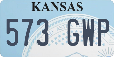 KS license plate 573GWP