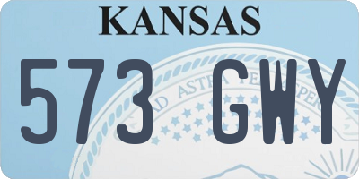 KS license plate 573GWY