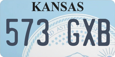 KS license plate 573GXB