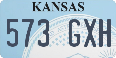 KS license plate 573GXH