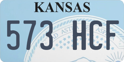 KS license plate 573HCF