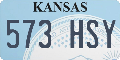 KS license plate 573HSY