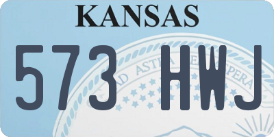 KS license plate 573HWJ