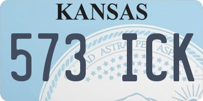 KS license plate 573ICK