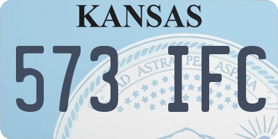 KS license plate 573IFC