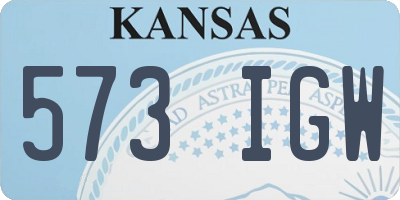 KS license plate 573IGW