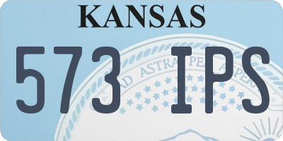 KS license plate 573IPS