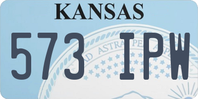 KS license plate 573IPW