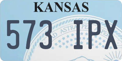 KS license plate 573IPX