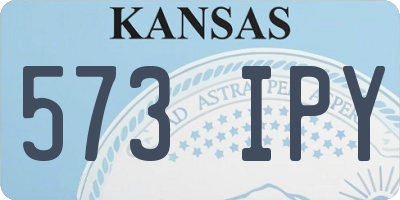 KS license plate 573IPY