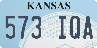 KS license plate 573IQA