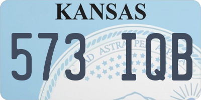 KS license plate 573IQB