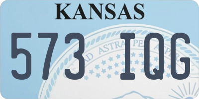 KS license plate 573IQG