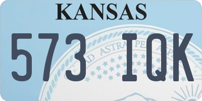 KS license plate 573IQK