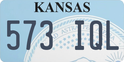 KS license plate 573IQL