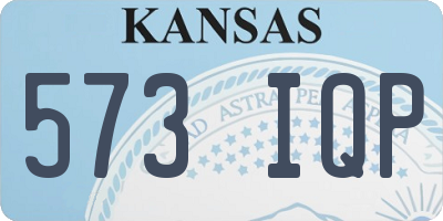 KS license plate 573IQP