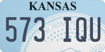 KS license plate 573IQU