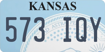 KS license plate 573IQY