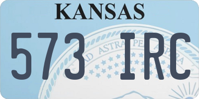KS license plate 573IRC