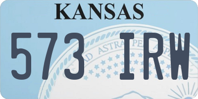 KS license plate 573IRW