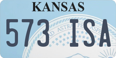 KS license plate 573ISA