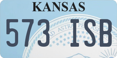 KS license plate 573ISB