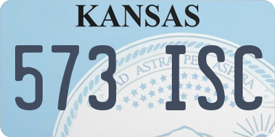 KS license plate 573ISC