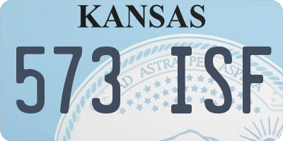 KS license plate 573ISF