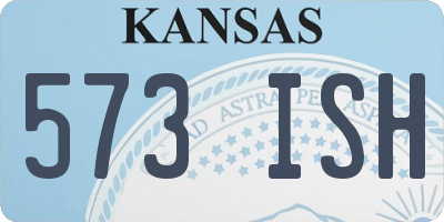 KS license plate 573ISH
