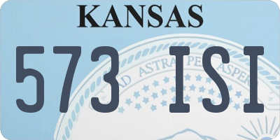 KS license plate 573ISI