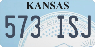 KS license plate 573ISJ