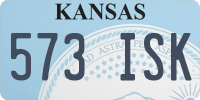 KS license plate 573ISK