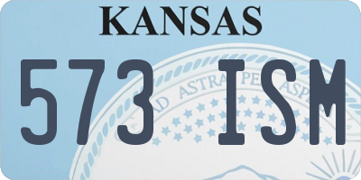 KS license plate 573ISM