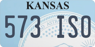 KS license plate 573ISO