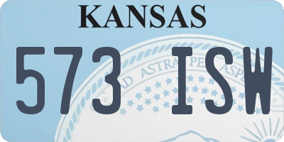 KS license plate 573ISW