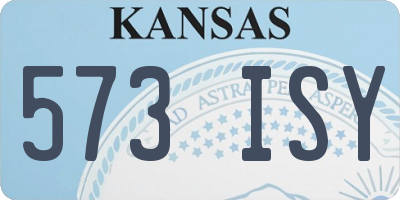 KS license plate 573ISY