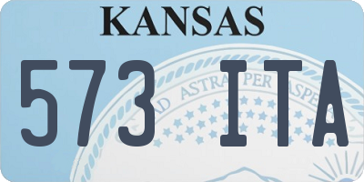 KS license plate 573ITA