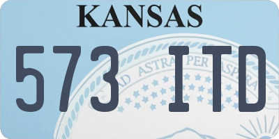 KS license plate 573ITD