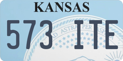 KS license plate 573ITE