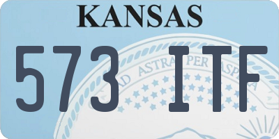 KS license plate 573ITF