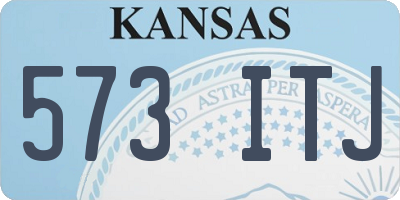 KS license plate 573ITJ