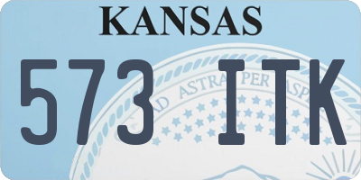 KS license plate 573ITK