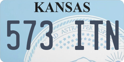 KS license plate 573ITN