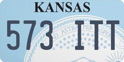 KS license plate 573ITT