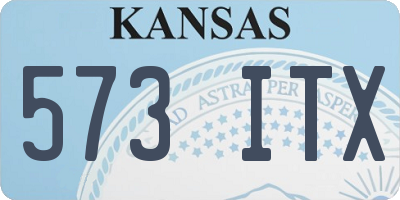 KS license plate 573ITX
