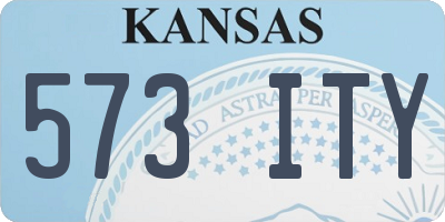 KS license plate 573ITY
