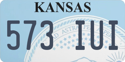 KS license plate 573IUI