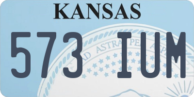 KS license plate 573IUM