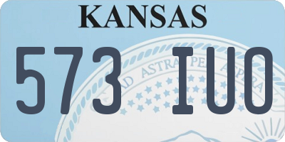 KS license plate 573IUO