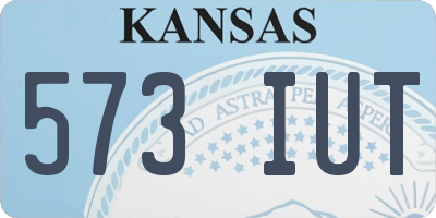 KS license plate 573IUT